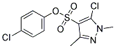 4-CHLOROPHENYL 5-CHLORO-1,3-DIMETHYL-1H-PYRAZOLE-4-SULPHONATE Struktur