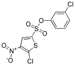 3-CHLOROPHENYL 5-CHLORO-4-NITROTHIOPHENE-2-SULPHONATE Struktur