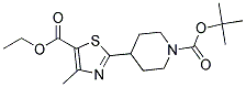 ETHYL 4-METHYL-2-(N-BOC-PIPERIDIN-4-YL)THIAZOL-5-YL CARBOXYLAT Struktur