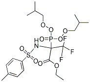 ETHYL 2-(DIISOBUTOXYPHOSPHORYL)-3,3,3-TRIFLUORO-2-{[(4-METHYLPHENYL)SULPHONYL]AMINO}PROPANOATE Struktur