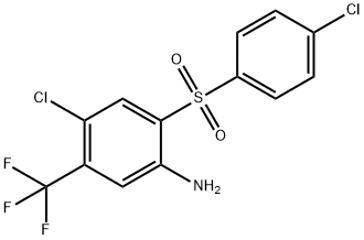 4-CHLORO-2-[(4-CHLOROPHENYL)SULPHONYL]-5-(TRIFLUOROMETHYL)ANILINE Struktur