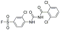 3-CHLORO-4-({[(2,6-DICHLOROBENZOYL)AMINO]CARBONYL}AMINO)BENZENESULPHONYL FLUORIDE Struktur