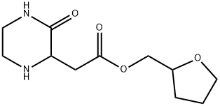 TETRAHYDRO-2-FURANYLMETHYL 2-(3-OXO-2-PIPERAZINYL)ACETATE Struktur