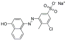 sodium 2-chloro-6-[(4-hydroxy-1-naphthyl)azo]toluene-4-sulphonate  Struktur