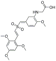 [N-[2-Methoxy-5-((2',4',6'-Trimethoxystyryl)Sulfonylmethylene)Phenyl]Amino]Acetic Acid Struktur