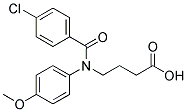 4-[N-(P-Chloro-Benzoyl)-N-(P-Methoxyphenyl)]Aminobutyric Acid Struktur