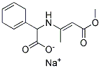 D(-)-Alpha-[(1-Methyl-3-Methoxy-3-Oxo)Propenylamino]-alpha-(1,4-Cyclohexadienyl)Acetic Acid, Sodium Salt Struktur