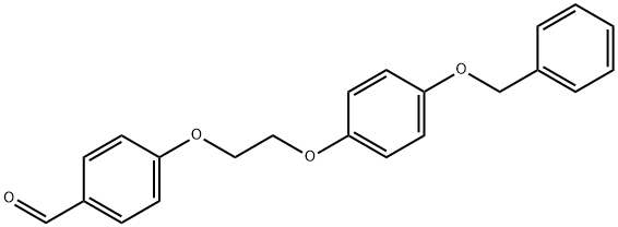 4-{2-[4-(Benzyloxy)phenoxy]ethoxy}benzaldehyde Struktur