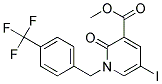 Methyl 5-iodo-2-oxo-1-[4-(trifluoromethyl)benzyl]-1,2-dihydropyridine-3-carboxylate Struktur