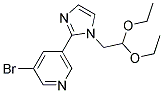 3-Bromo-5-[1-(2,2-diethoxyethyl)-1H-imidazol-2-yl]pyridine Struktur