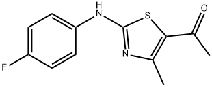 5-Acetyl-2-[(4-fluorophenyl)amino]-4-methyl-1,3-thiazole Struktur