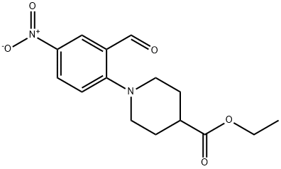 Ethyl 1-(2-formyl-4-nitrophenyl)piperidine-4-carboxylate Struktur