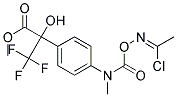 methyl 2-{4-[({[(1-chloroethylidene)amino]oxy}carbonyl)(methyl)amino]phenyl}-3,3,3-trifluoro-2-hydroxypropanoate Struktur