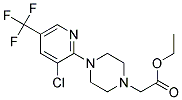 Ethyl 2-{4-[3-chloro-5-(trifluoromethyl)pyridin-2-yl]piperazin-1-yl}acetate Struktur