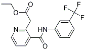 Ethyl 2-(3-{[3-(trifluoromethyl)anilino]carbonyl}pyridin-2-yl)acetate Struktur