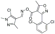 4-[({[(5-chloro-1,3-dimethyl-1H-pyrazol-4-yl)methylene]amino}oxy)carbonyl]-3-(2,6-dichlorophenyl)-5-methylisoxazole Struktur