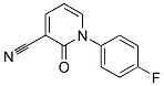 3-Cyano-1,2-dihydro-1-(4-fluorophenyl)-2-oxopyridine Struktur