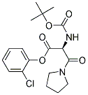 N-Boc-1-(2-chlorophenyl)-3-oxo-3-(pyrrolidin-1-yl) alanine Struktur