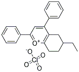 6-Ethyl-2,4-diphenyl-5,6,7,8-tetrahydro-chromenyliumperchlorate Struktur