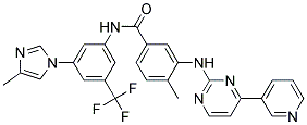 4-METHYL-N-[3-(4-METHYL-1H-IMIDAZOL-1-YL)-5-(TRIFLUOROMETHYL)PHENYL]-3-[[4-(3-PYRIDINYL)-2-PYRIMIDINYL]AMINO]BENZAMIDE Struktur