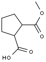 (+/-)-CYCLOPENTANE-1,2-DICARBOXYLIC ACID MONOMETHYL ESTER Struktur