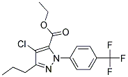 4-CHLORO-3-PROPYL-1-[4-(TRIFLUOROMETHYL)PHENYL]-1H-PYRAZOLE-5-CARBOXYLIC ACID ETHYL ESTER Struktur