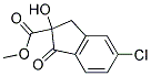 5-CHLORO-2-HYDROXY-2-METHOXYCARBONYLINDANONE Struktur