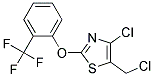 4-CHLORO-5-CHLOROMETHYL-2-[2-(TRIFLUOROMETHYL)PHENOXY]THIAZOLE Struktur