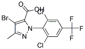 4-BROMO-1-[2,6-DICHLORO-4-(TRIFLUOROMETHYL)PHENYL]-3-METHYL-1H-PYRAZOLE-5-CARBOXYLIC ACID Struktur