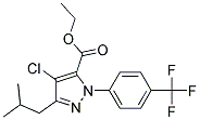 4-CHLORO-3-(2-METHYLPROPYL)-1-[4-(TRIFLUOROMETHYL)PHENYL]-1H-PYRAZOLE-5-CARBOXYLIC ACID ETHYL ESTER Struktur