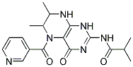 N-[1,4,5,6,7,8-HEXAHYDRO-6,7-DIMETHYL-4-OXO-5-(3-PYRIDINYLCARBONYL)-2-PTERIDINYL]-2-METHYL-PROPANAMIDE Struktur