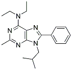 N,N-DIETHYL-9-ISOBUTYL-2-METHYL-8-PHENYL-9H-PURIN-6-AMINE Struktur