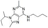 9-SEC-BUTYL-N-BUTYL-2,8-DIMETHYL-9H-PURIN-6-AMINE Struktur