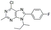 9-SEC-BUTYL-6-CHLORO-8-(4-FLUOROPHENYL)-2-METHYL-9H-PURINE Struktur