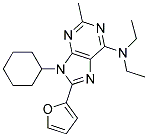 9-CYCLOHEXYL-N,N-DIETHYL-8-(FURAN-2-YL)-2-METHYL-9H-PURIN-6-AMINE Struktur