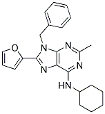 9-BENZYL-N-CYCLOHEXYL-8-(FURAN-2-YL)-2-METHYL-9H-PURIN-6-AMINE Struktur