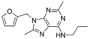 9-((FURAN-2-YL)METHYL)-2,8-DIMETHYL-N-PROPYL-9H-PURIN-6-AMINE Struktur