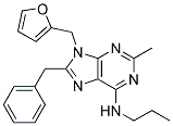 8-BENZYL-9-((FURAN-2-YL)METHYL)-2-METHYL-N-PROPYL-9H-PURIN-6-AMINE Struktur