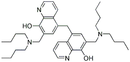 7,7'-DI(DIBUTYLAMINOMETHYL)-5,5'-METHYLENE-BIS(8-HYDROXYQUINOLINE) Struktur