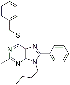 6-(BENZYLTHIO)-9-BUTYL-2-METHYL-8-PHENYL-9H-PURINE Struktur