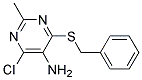 4-(BENZYLTHIO)-6-CHLORO-2-METHYLPYRIMIDIN-5-AMINE Struktur