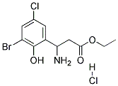 3-AMINO-3-(3-BROMO-5-CHLORO-2-HYDROXYPHENYL)-PROPIONIC ACID ETHYL ESTER HYDROCHLORIDE Struktur