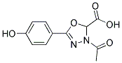 3-ACETYL-2,3-DIHYDRO-5-(4-HYDROXYPHENYL)-1,3,4-OXADIAZOLE-2-CARBOXYLIC ACID Struktur