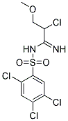 N1-(2-CHLORO-3-METHOXYPROPANIMIDOYL)-2,4,5-TRICHLOROBENZENE-1-SULFONAMIDE, TECH Struktur