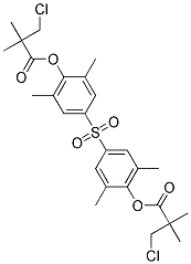 4-({4-[(3-CHLORO-2,2-DIMETHYLPROPANOYL)OXY]-3,5-DIMETHYLPHENYL}SULFONYL)-2, 6-DIMETHYLPHENYL 3-CHLORO-2,2-DIMETHYLPROPANOATE Struktur