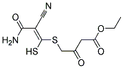 ETHYL 4-[(3-AMINO-2-CYANO-1-MERCAPTO-3-OXOPROP-1-ENYL)THIO]-3-OXOBUTANOATE Struktur