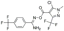 O1-{[5-CHLORO-1-METHYL-3-(TRIFLUOROMETHYL)-1H-PYRAZOL-4-YL]CARBONYL}-4-(TRI FLUOROMETHYL)BENZENE-1-CARBOHYDROXIMAMIDE Struktur