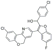 [3-(6-CHLORO-10H-9-OXA-4-AZA-PHENANTHREN-2-YL)-5-FLUORO-BENZOFURAN-2-YL]-(4-CHLORO-PHENYL)-METHANOL Struktur