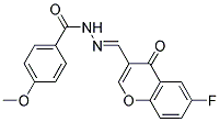 4-METHOXY-BENZOIC ACID [1-(6-FLUORO-4-OXO-4H-CHROMEN-3-YL)-METH-(E)-YLIDENE]-HYDRAZIDE Struktur