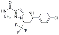 5-(4-CHLORO-PHENYL)-7-TRIFLUOROMETHYL-4,5,6,7-TETRAHYDRO-PYRAZOLO[1,5- A ]PYRIMIDINE-2-CARBOXYLIC ACID HYDRAZIDE Struktur